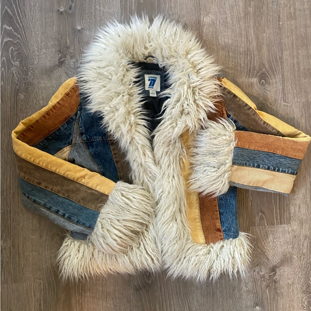 Eve Denim and Faux Fur Jacket